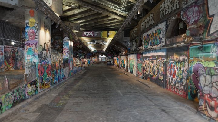 Leake Street Graffiti Tunnel 3D Model