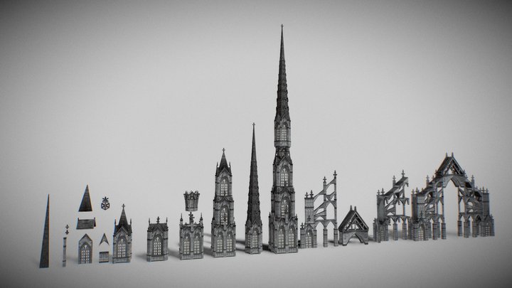 Gothic Building For Aria Pack 1.0 3D Model